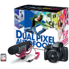 Canon EOS M50 with 15-45mm Lens Video Creator Kit (Black)